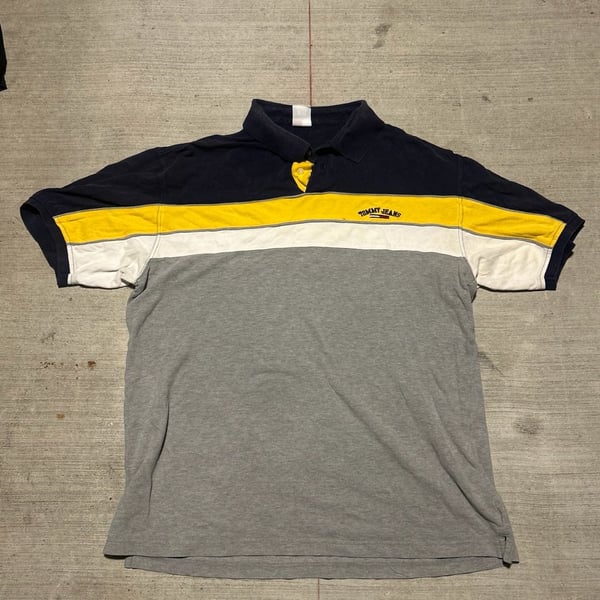 Vintage Tommy Jeans Colorblock Polo Shirt Size Large