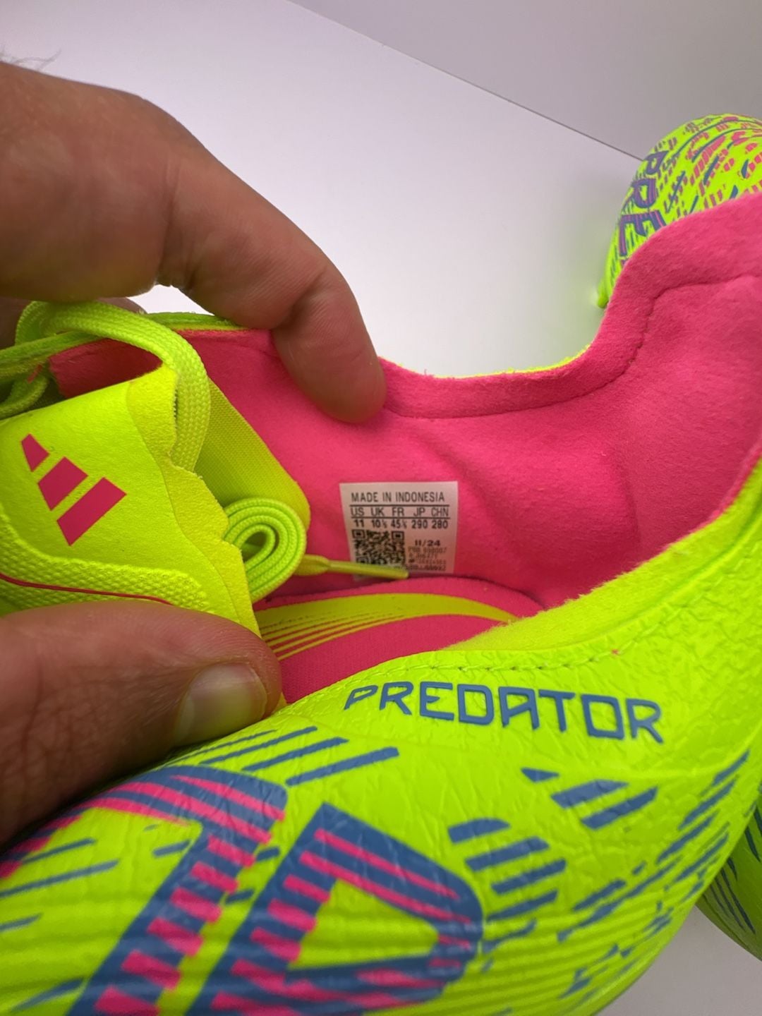 Adidas Predator League Firm Ground Soccer Cleats Solar Yellow/Solar Pink Sz 11 8