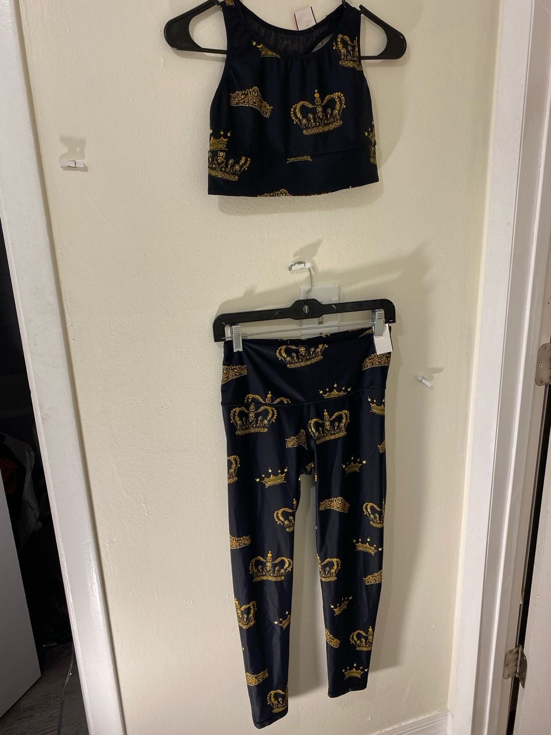 Victoria Sport Crown Print Activewear Set Size M 1