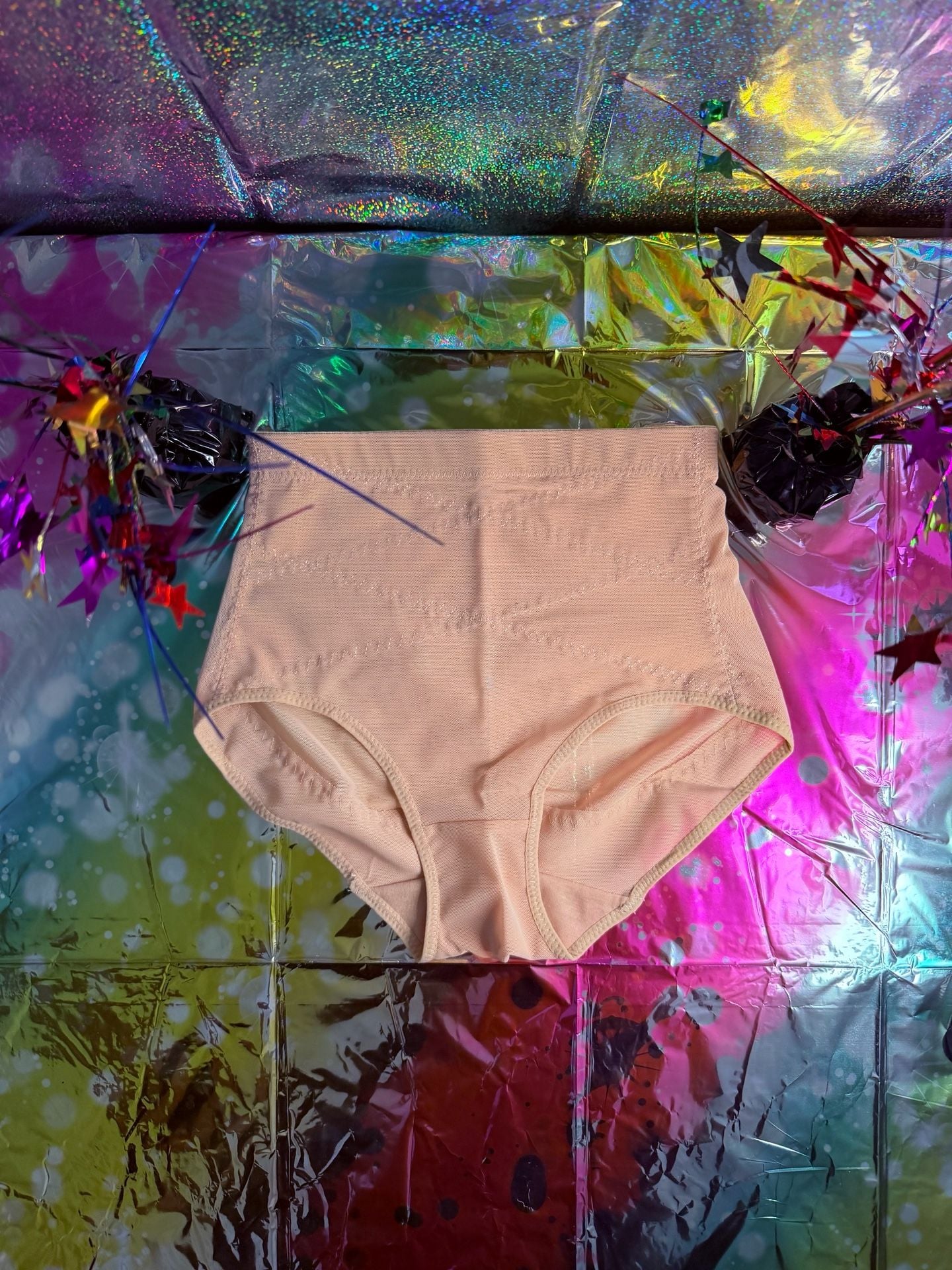 High-Waisted Shapewear Briefs Nude Size S 1