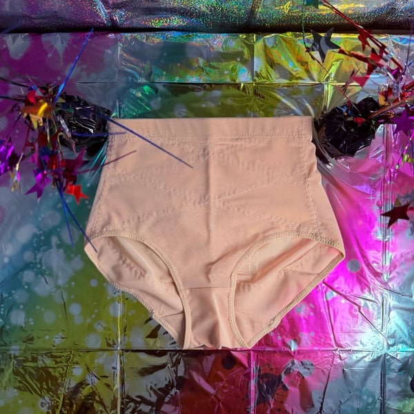 High-Waisted Shapewear Briefs Nude Size S