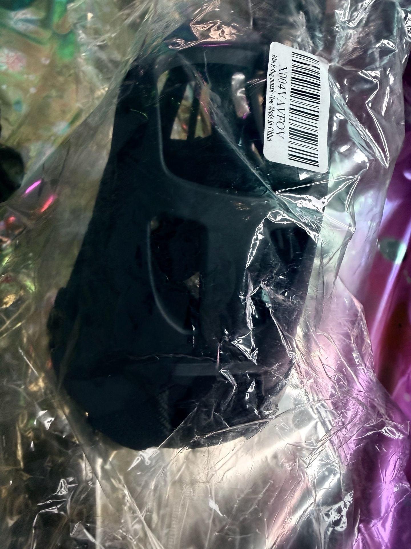Black Silicone Basket Dog Muzzle 3