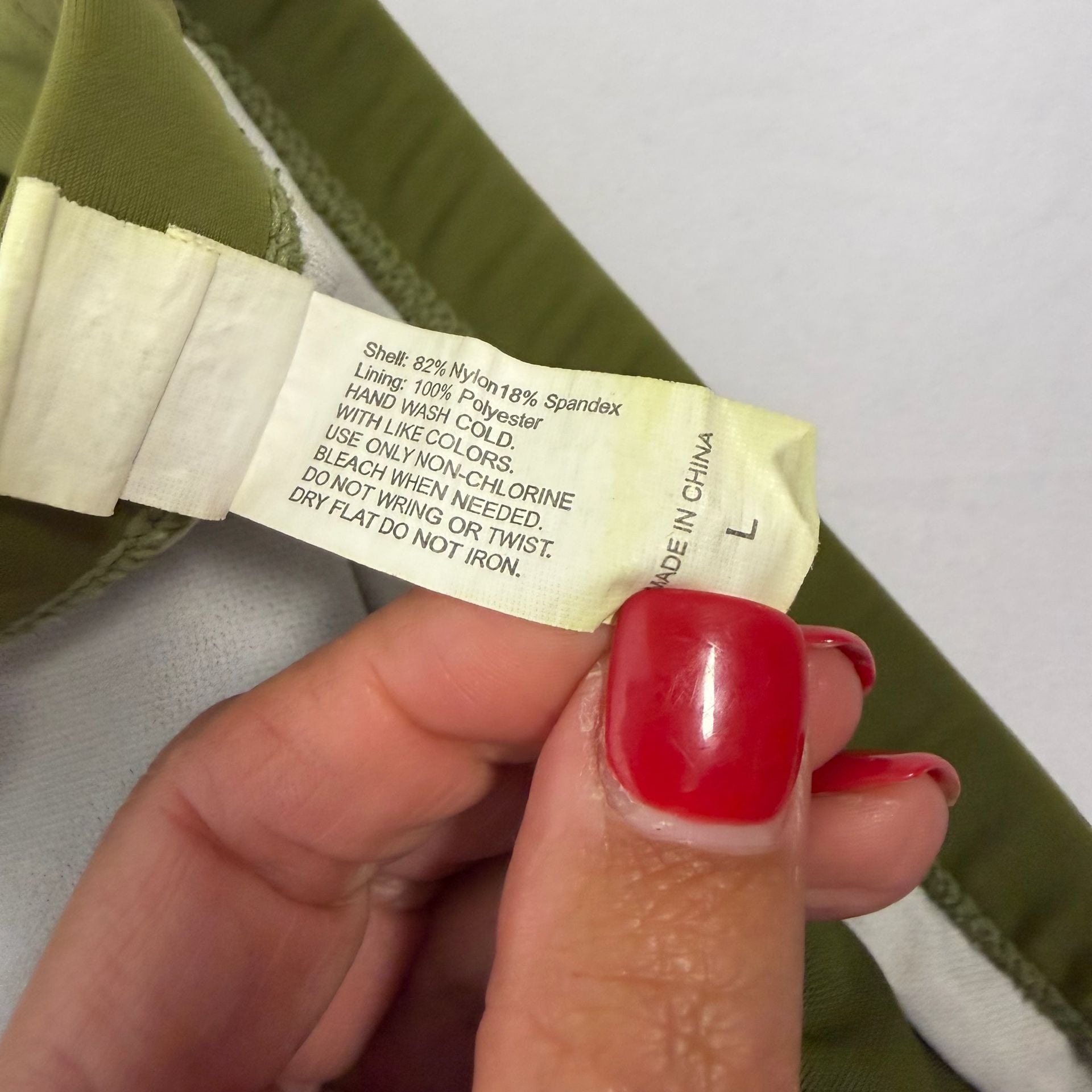 Yomoko Olive Green High-Waisted Lace-Up Bikini Set Size L 7