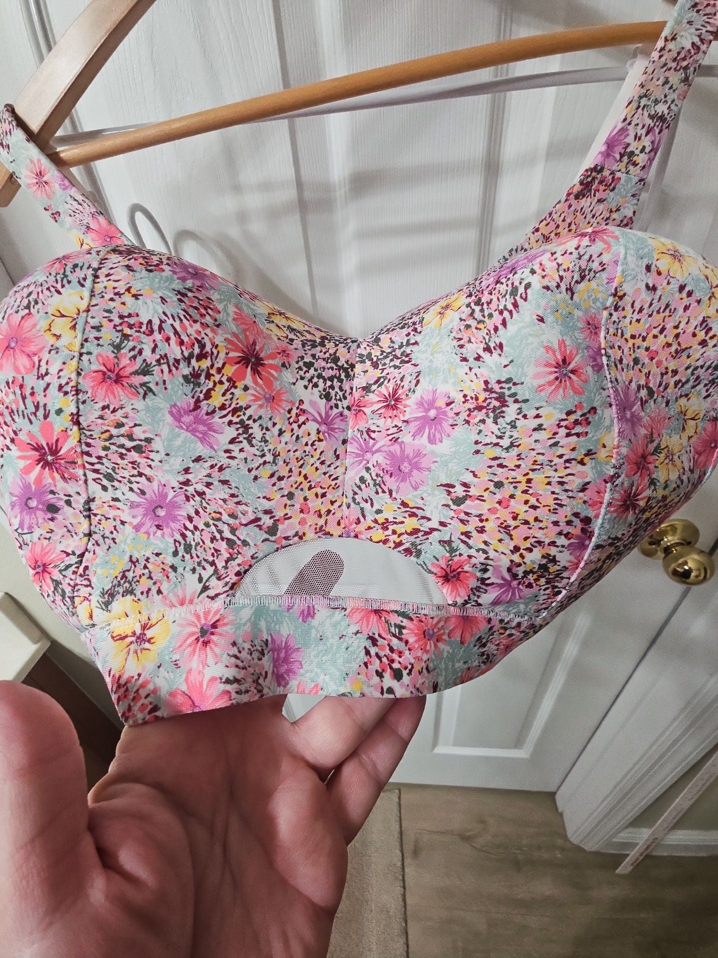 Cacique Floral Print Bra Size 42H 2