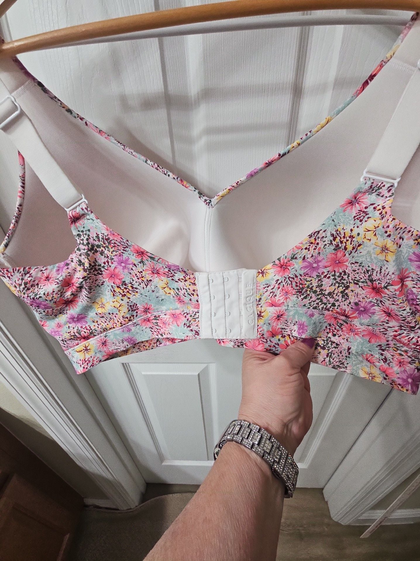 Cacique Floral Print Bra Size 42H 4