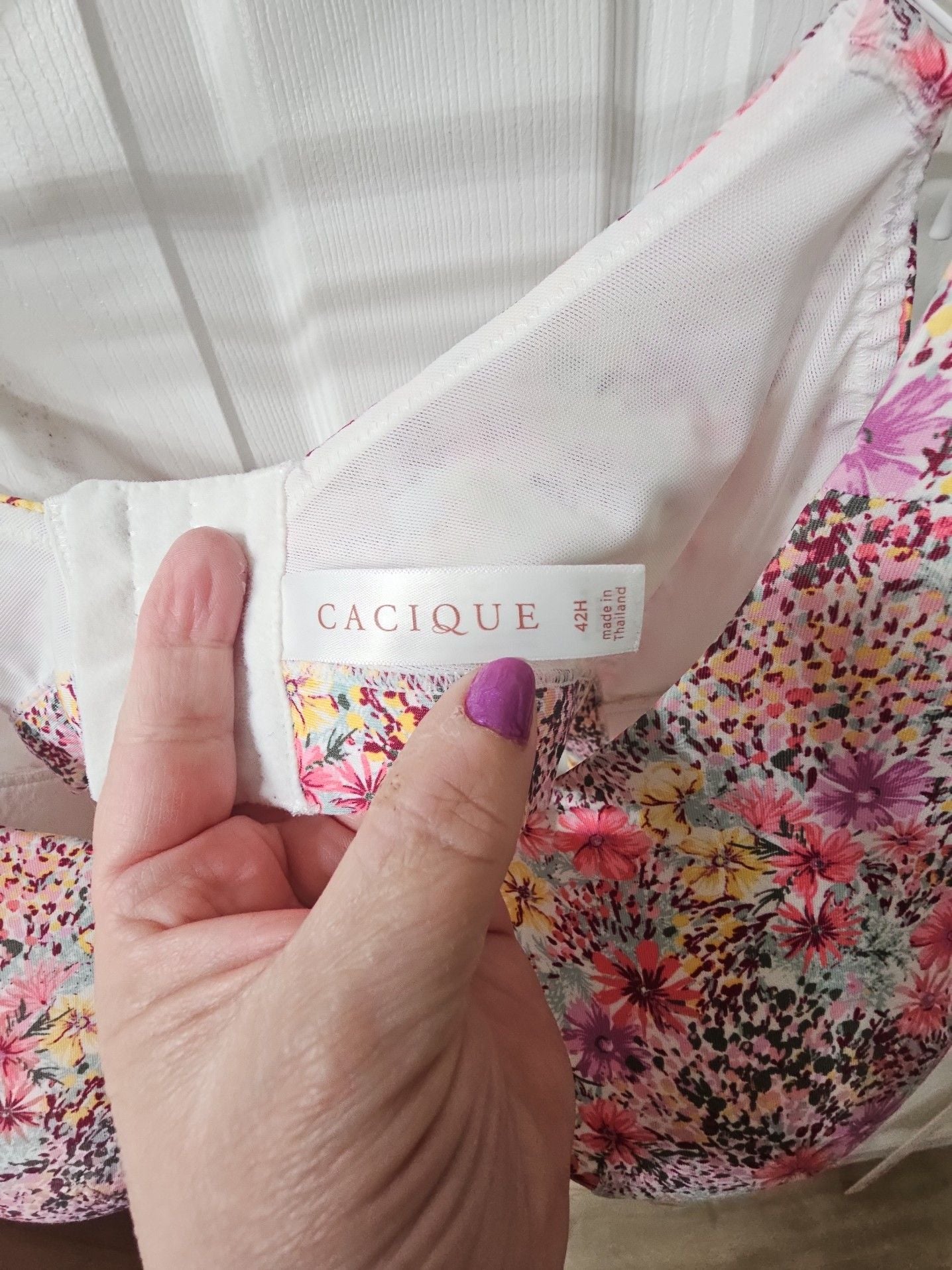 Cacique Floral Print Bra Size 42H 6