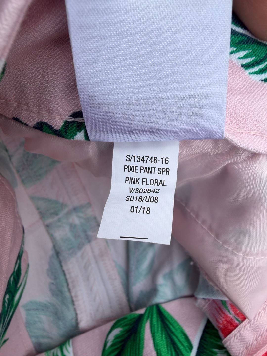 Old Navy Pixie Pants Size 12 Pink Floral Tropical Print 7