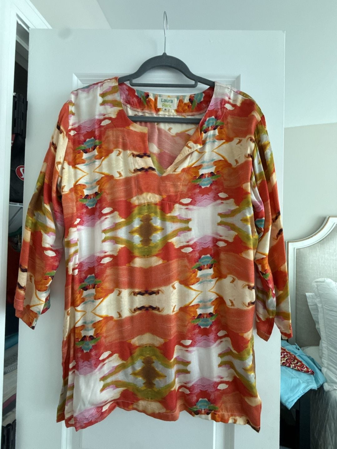 Laura Park Abstract Print Tunic Top Size S 2