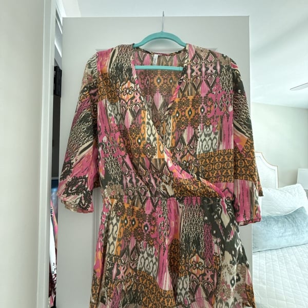 Elan Women's Size S Printed Wrap Romper