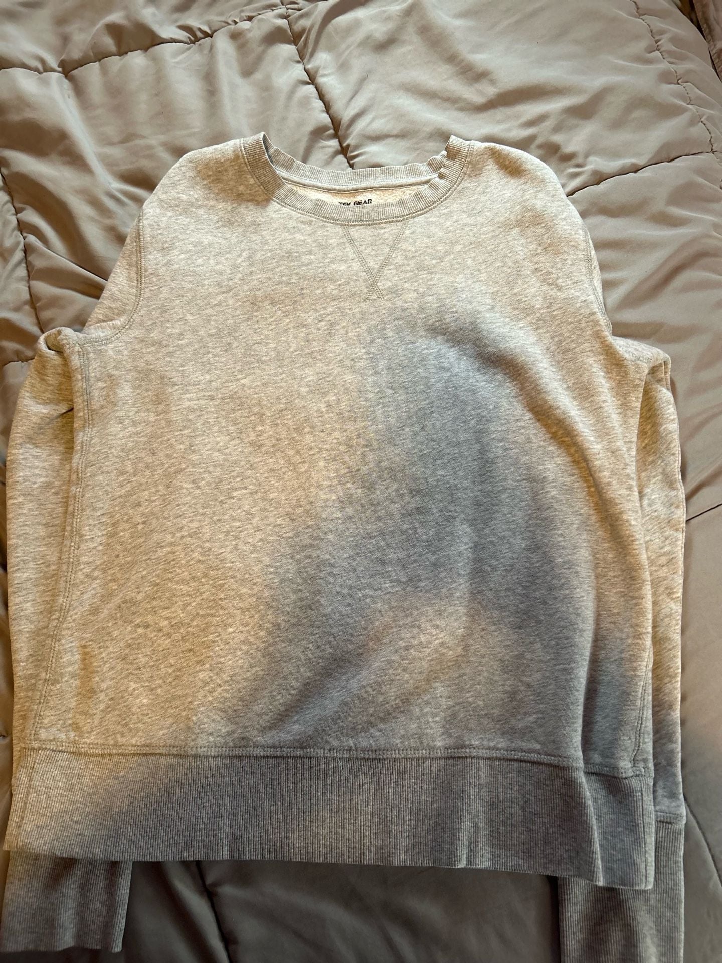 Tek Gear Ultrasoft Fleece Crewneck Sweatshirt Gray Size M 2