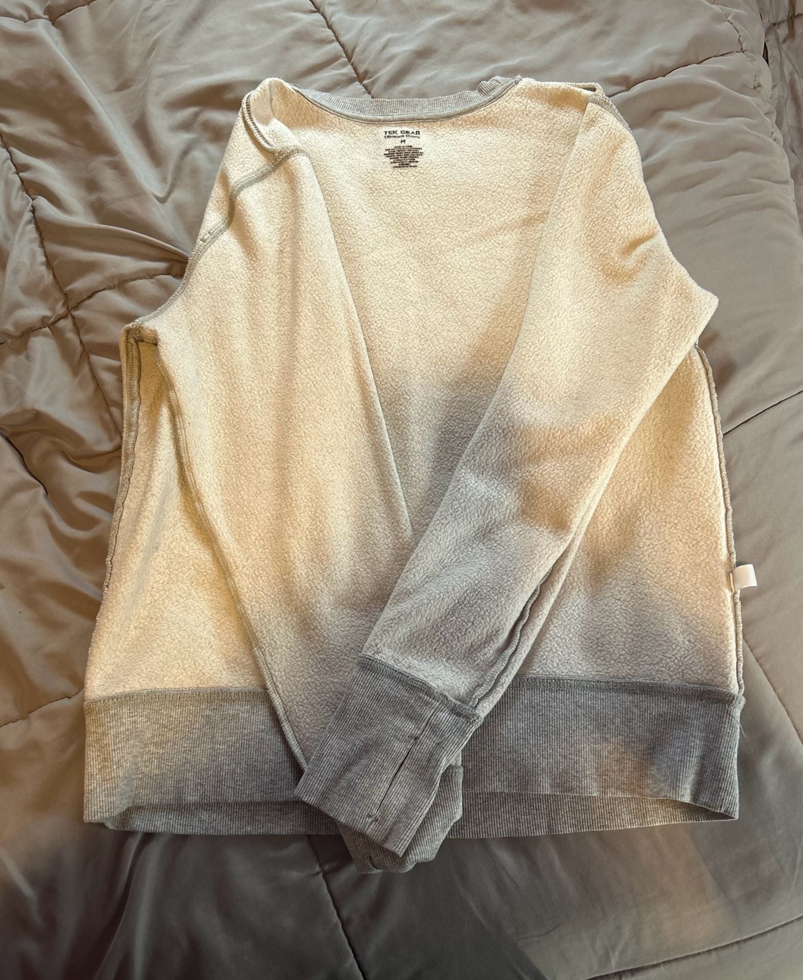 Tek Gear Ultrasoft Fleece Crewneck Sweatshirt Gray Size M 4