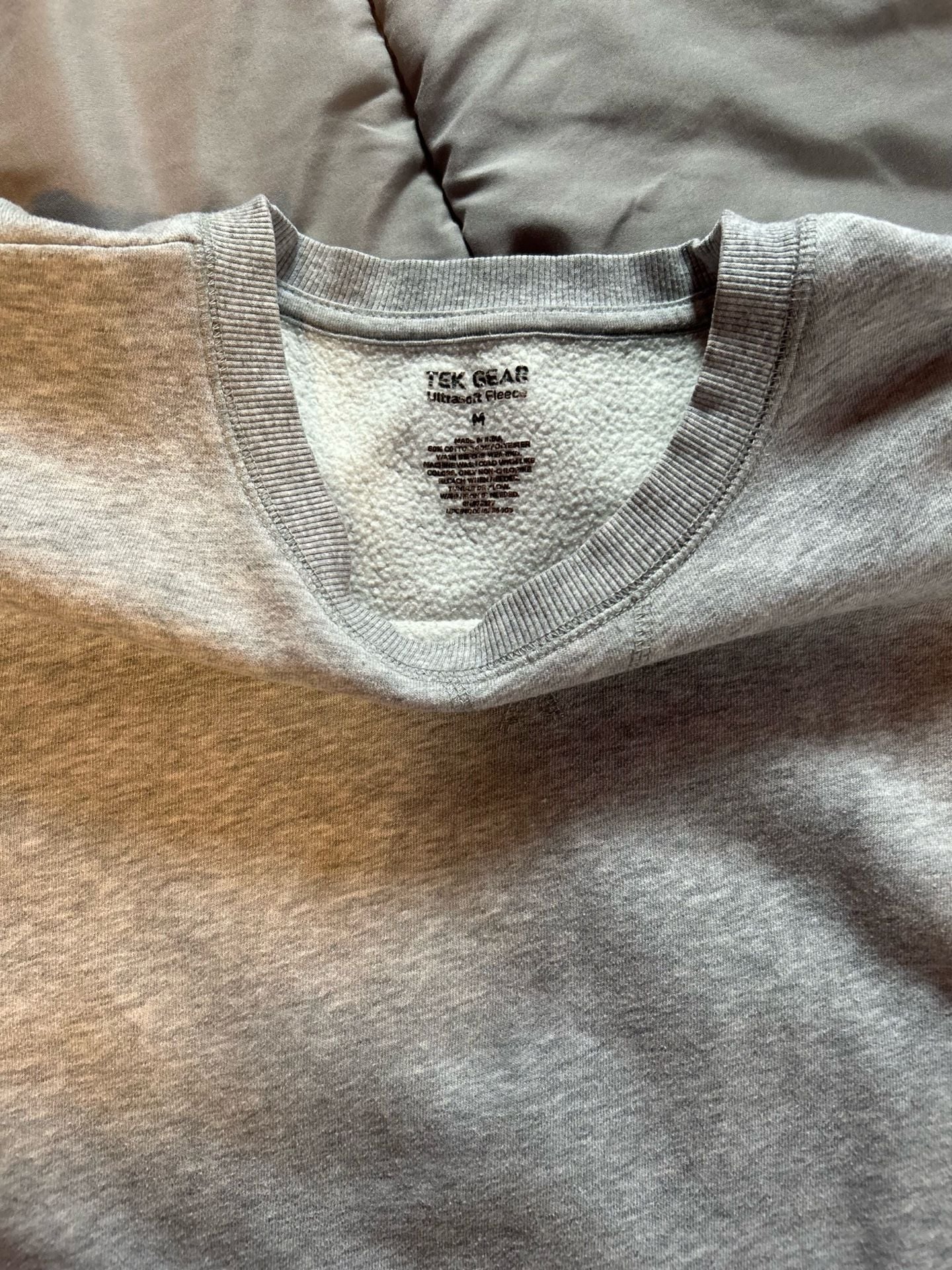 Tek Gear Ultrasoft Fleece Crewneck Sweatshirt Gray Size M 5