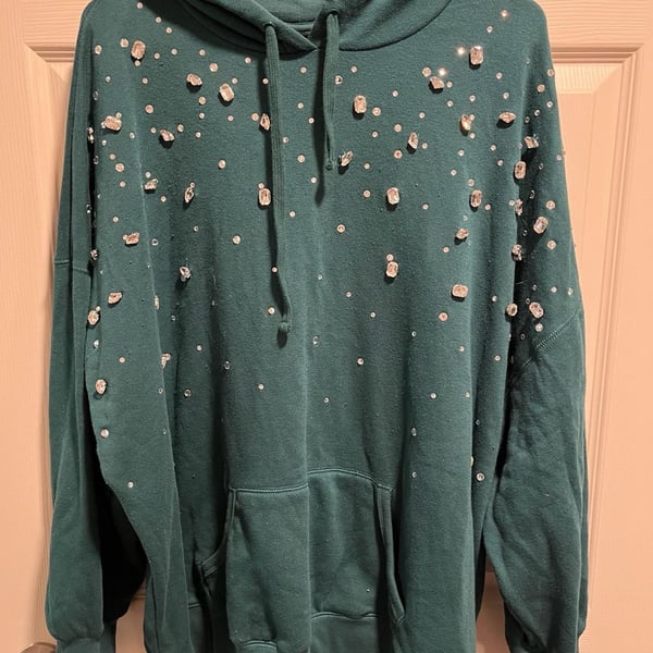 Torrid Rhinestone Embellished Hoodie Size 2