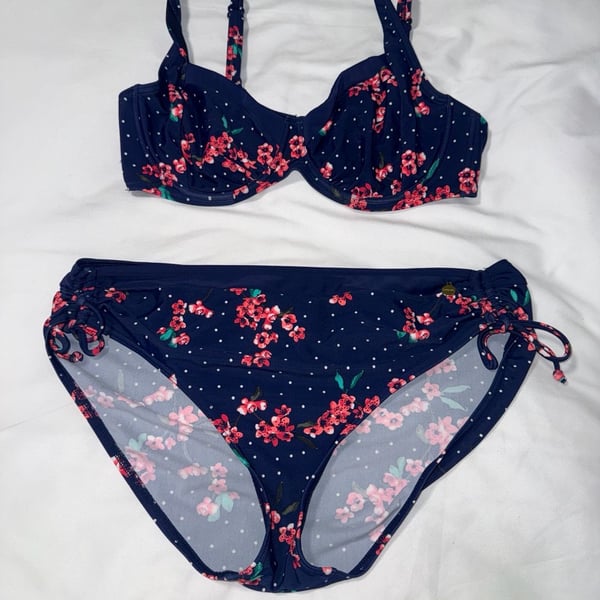Lascana Floral Polka Dot Bikini Set US Size 12