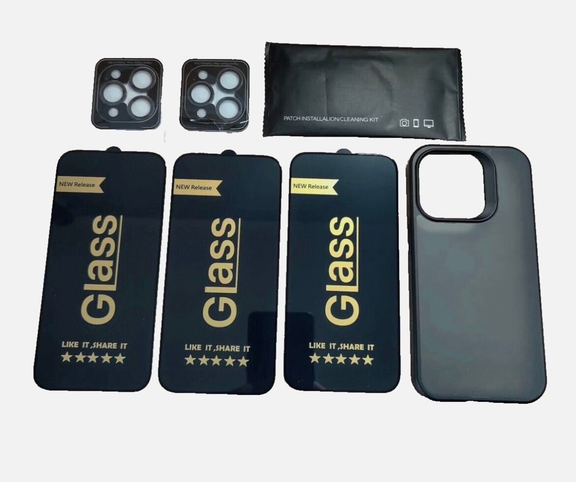 iPhone 15 Pro Vaucas-Cl Screen/Lens Protector Kit (Lot of 5) 6