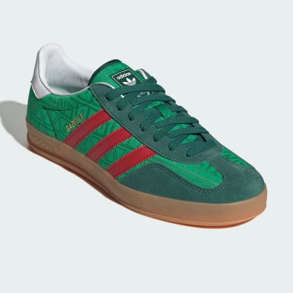 Adidas Gazelle Indoor Sneakers Green Red Size 11.5 US