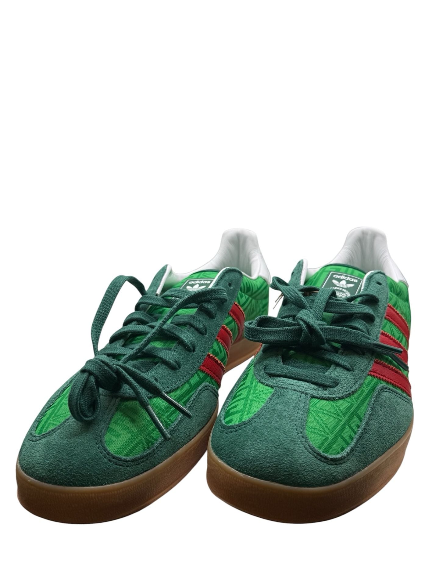 Adidas Gazelle Indoor Sneakers Green Red Size 11.5 US 7