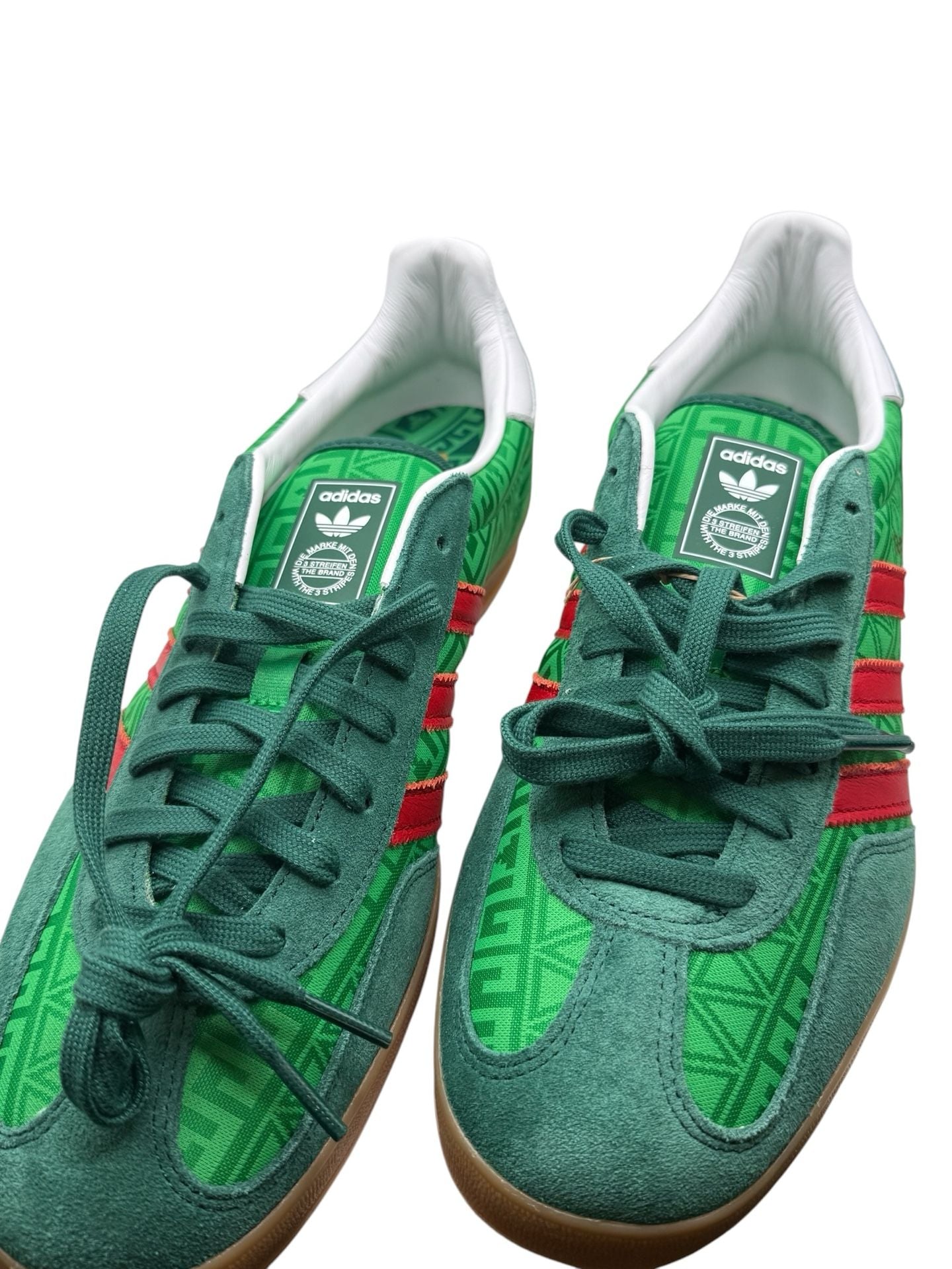 Adidas Gazelle Indoor Sneakers Green Red Size 11.5 US 8