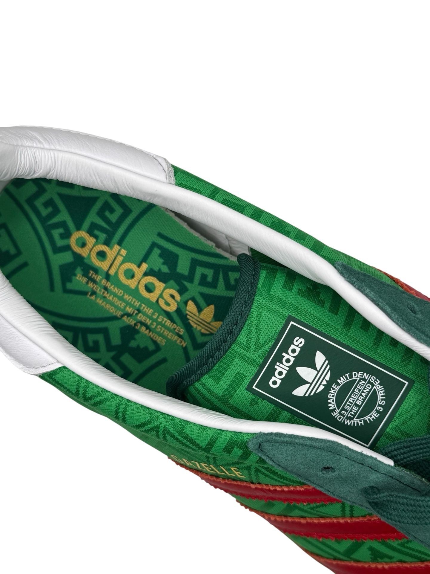 Adidas Gazelle Indoor Sneakers Green Red Size 11.5 US 9