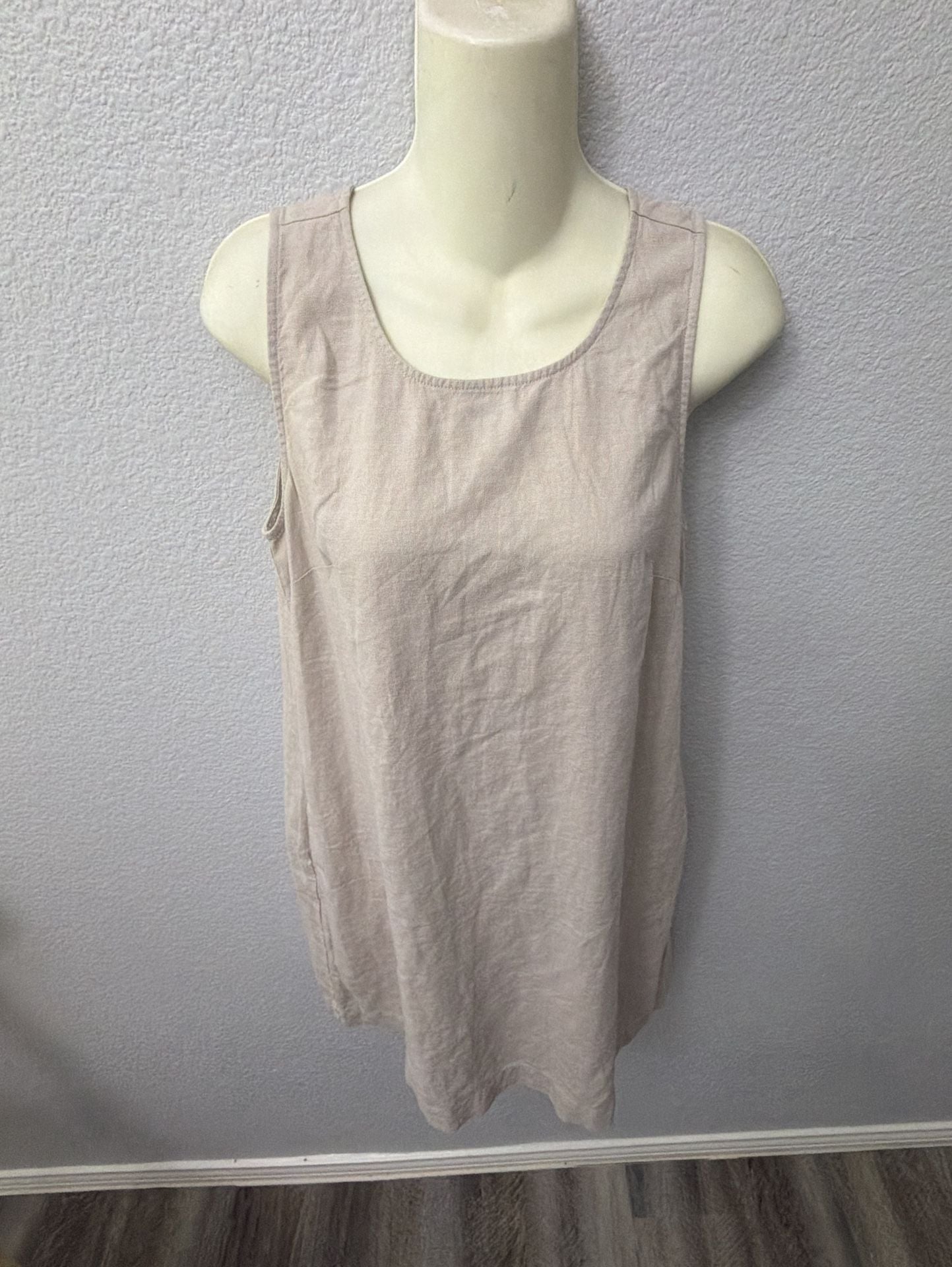 J.Crew Linen Sleeveless Shift Dress Size 4 4