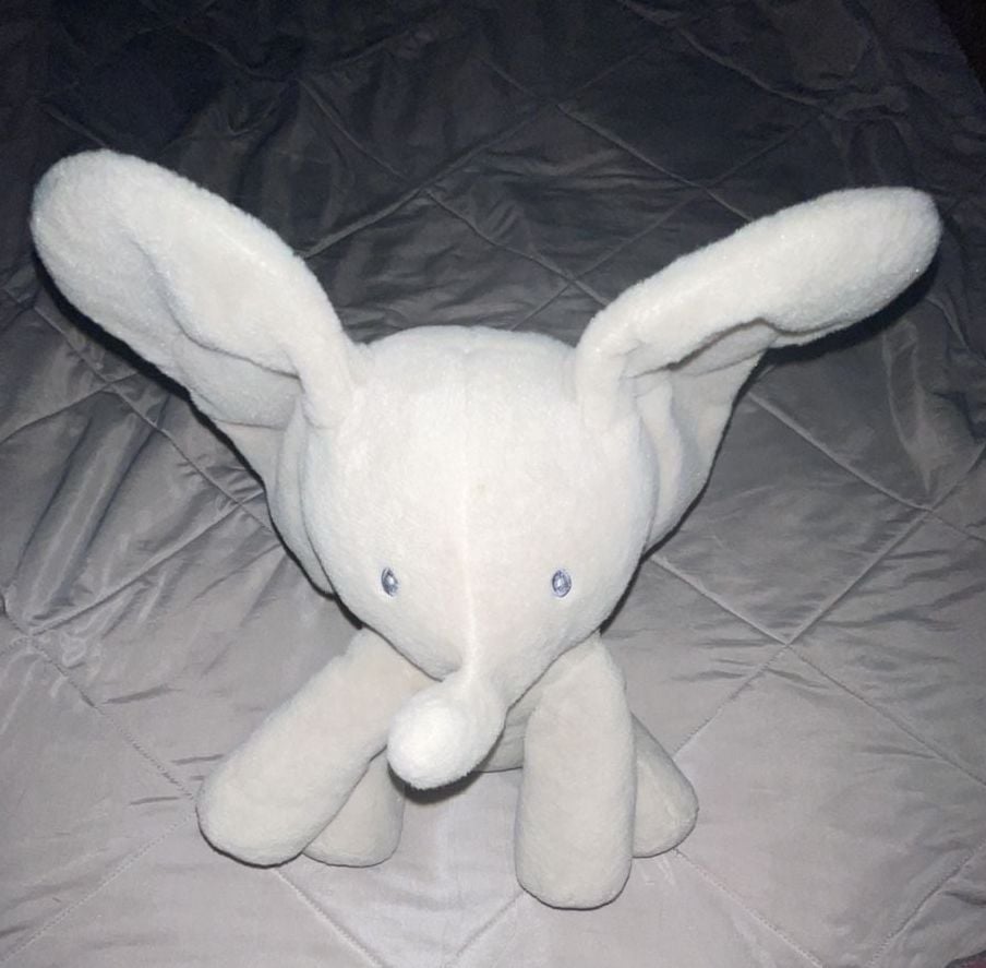 Baby GUND Snuzzy Gray Elephant Plush Toy • Soft Cuddle Stuffed Animal 1