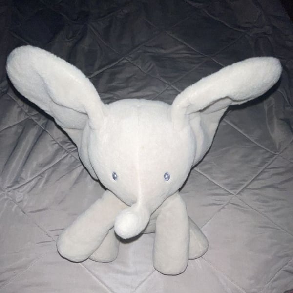 Baby GUND Snuzzy Gray Elephant Plush Toy • Soft Cuddle Stuffed Animal