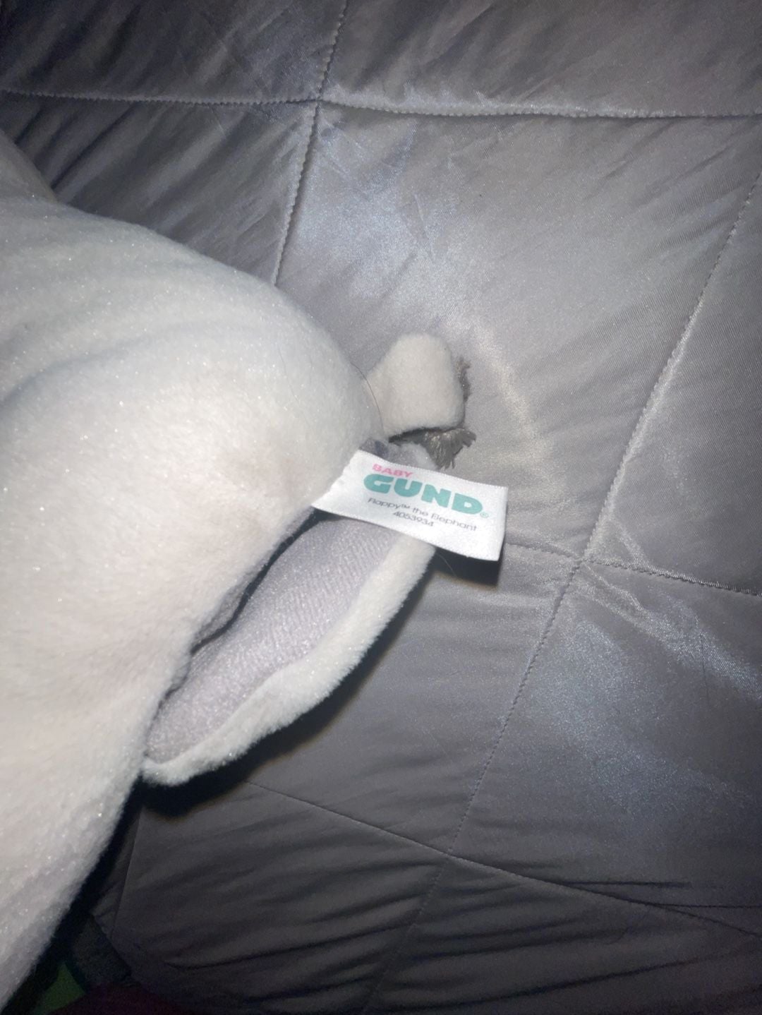 Baby GUND Snuzzy Gray Elephant Plush Toy • Soft Cuddle Stuffed Animal 2