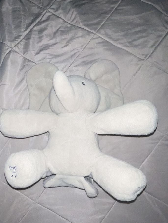 Baby GUND Snuzzy Gray Elephant Plush Toy • Soft Cuddle Stuffed Animal 3