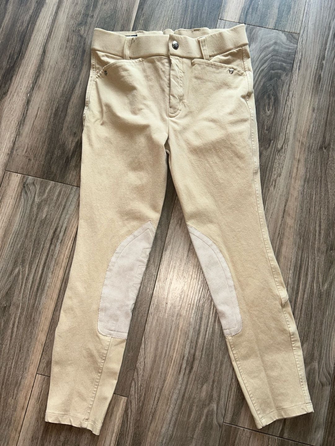 Ariat Youth Size 12 Tan Knee Patch Riding Breeches 2