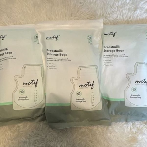 Motif Medical Breastmilk Storage Bags 100 Count (3 Pack)
