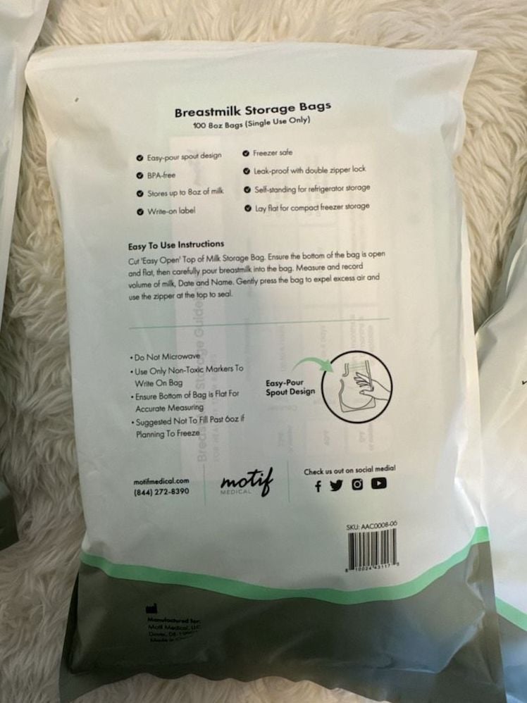 Motif Medical Breastmilk Storage Bags 100 Count (3 Pack) 3