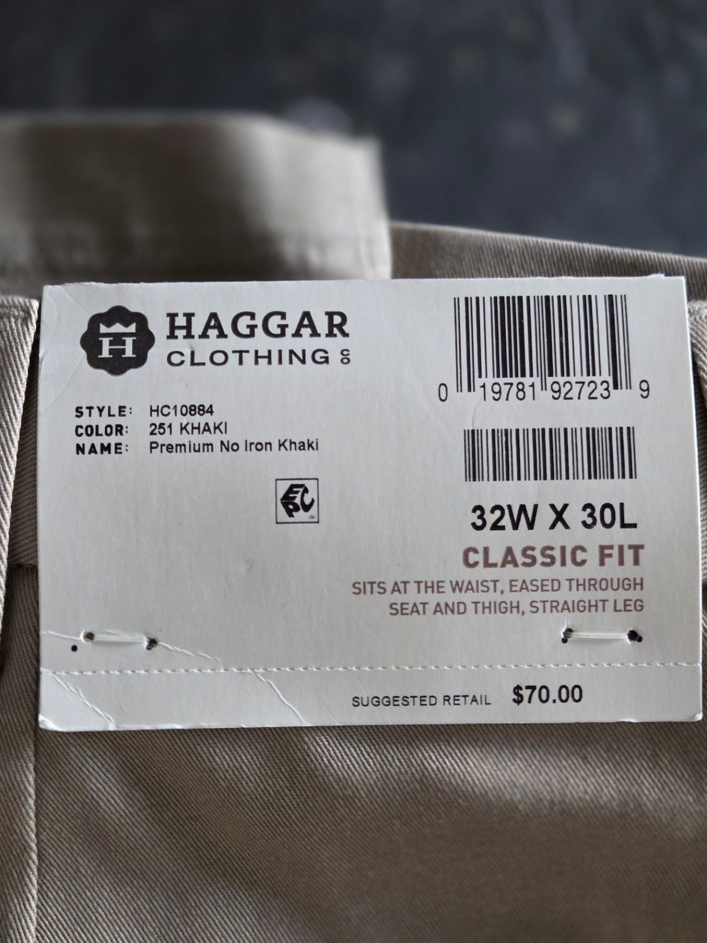 Haggar Premium No Iron Khaki Pants 32x30 Classic Fit Flat Front 4