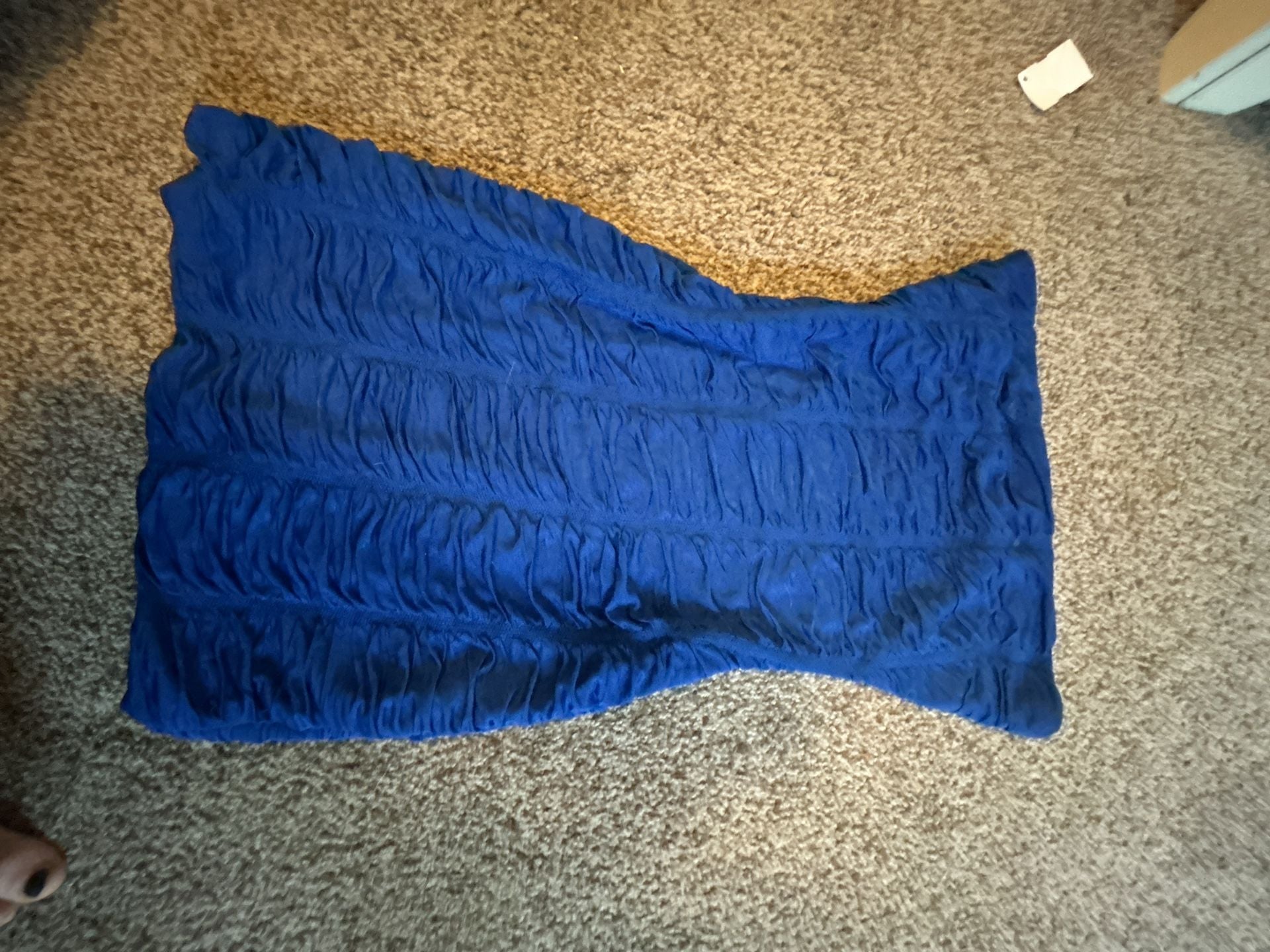 Royal Blue Ruched Strapless Bodycon Mini Dress 3