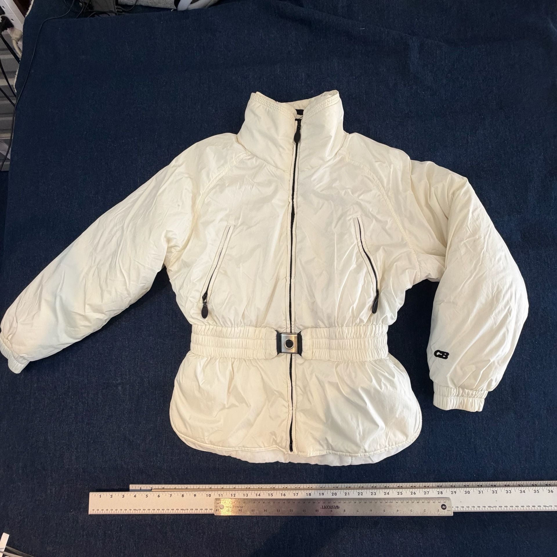 Vintage CB Sports Estelle Puffer Ski Jacket White Size 12 2