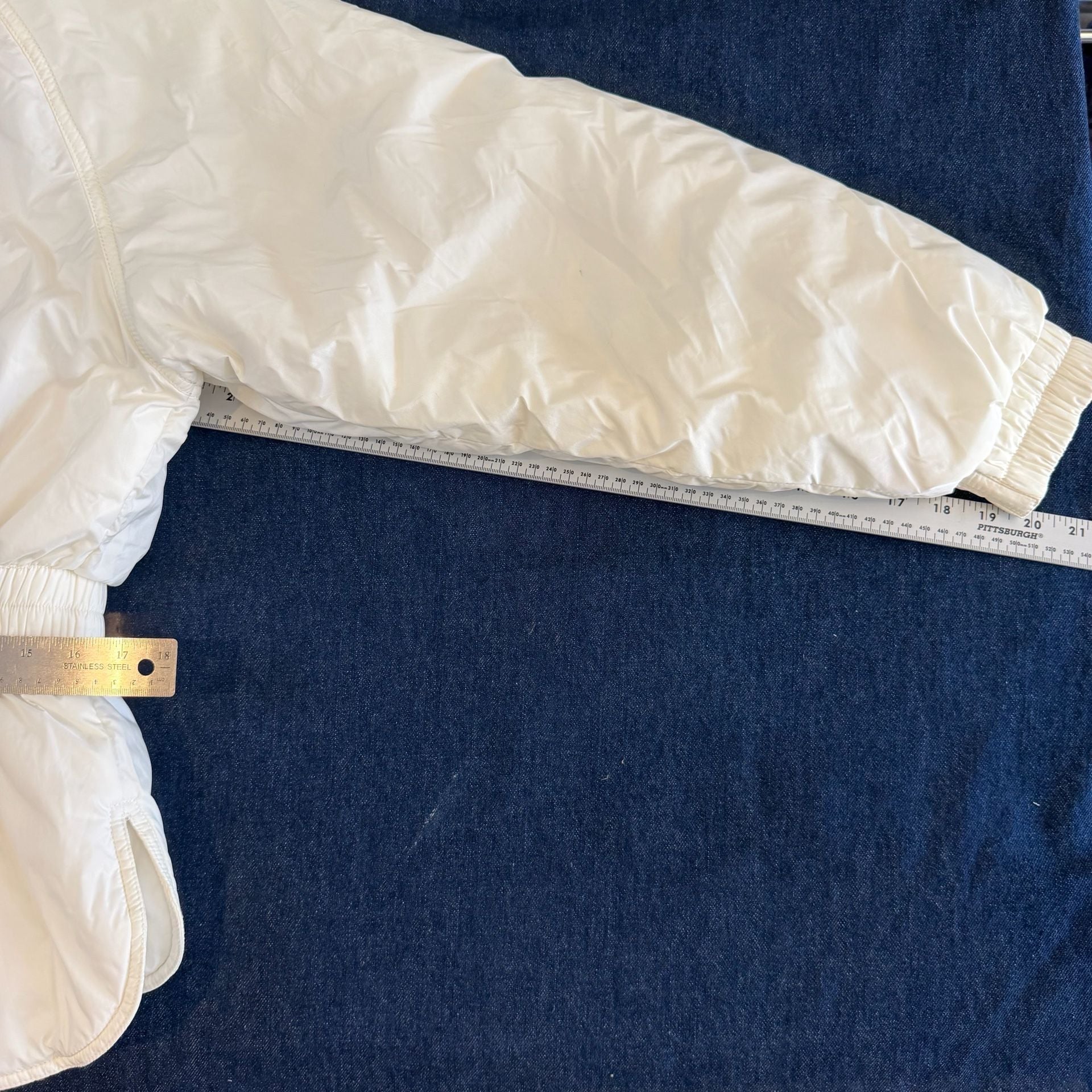 Vintage CB Sports Estelle Puffer Ski Jacket White Size 12 14