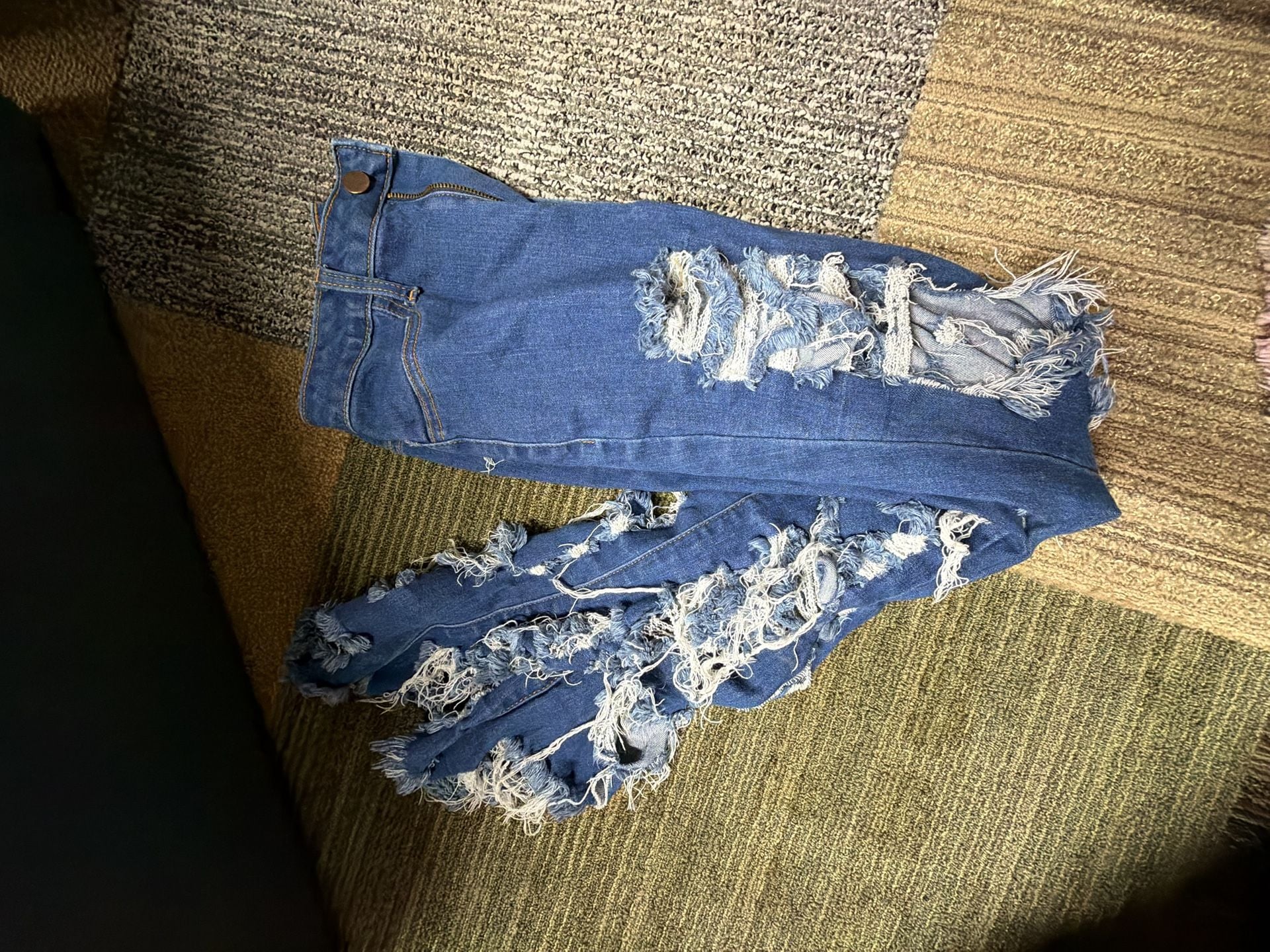 Fashion Nova Distressed Skinny Jeans Size 7(28) 5