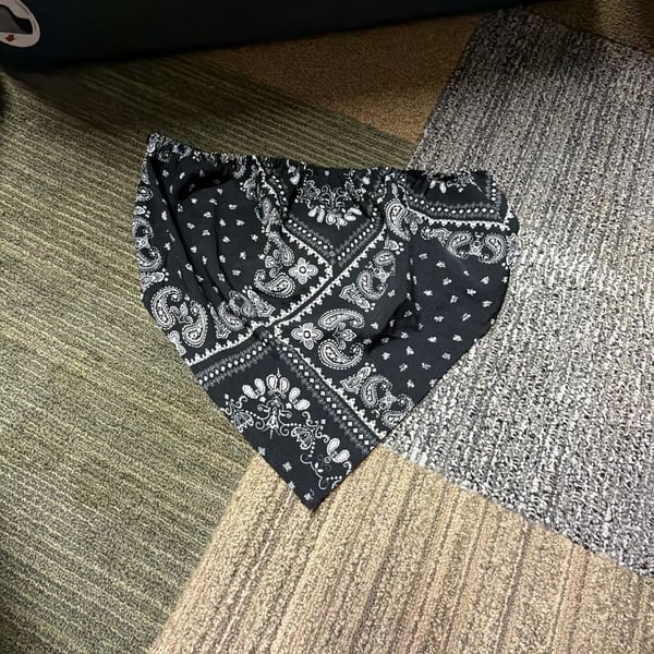 SHEIN Black Paisley Bandana Print Tube Top Size L