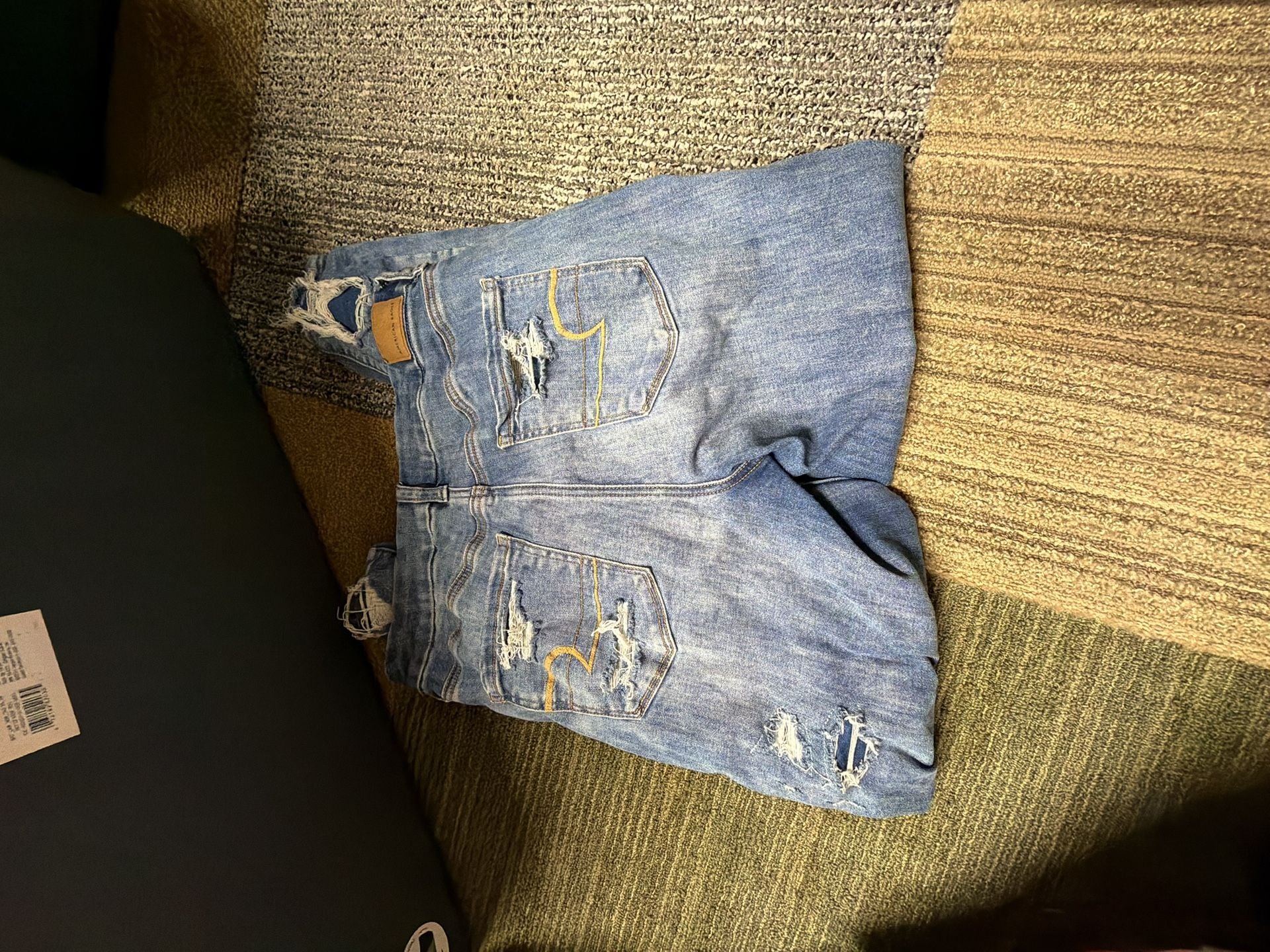 American Eagle Next Level Stretch Distressed Skinny Jeans Size 8 Short 4
