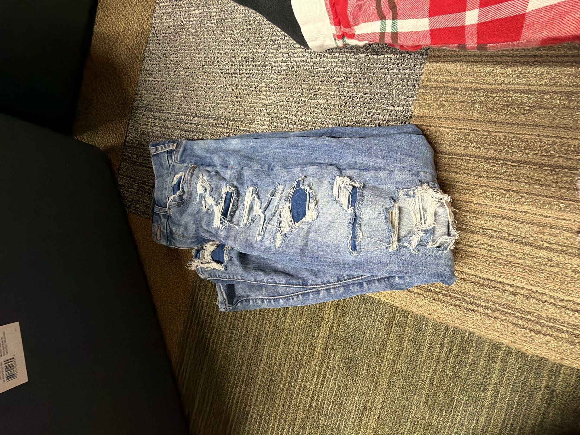 American Eagle Next Level Stretch Distressed Skinny Jeans Size 8 Short 5