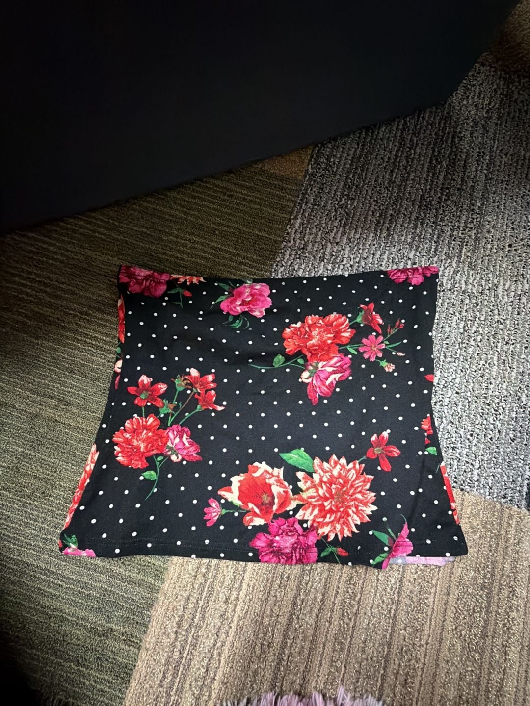 High Velocity Floral Polka Dot Tube Top Size XL 1