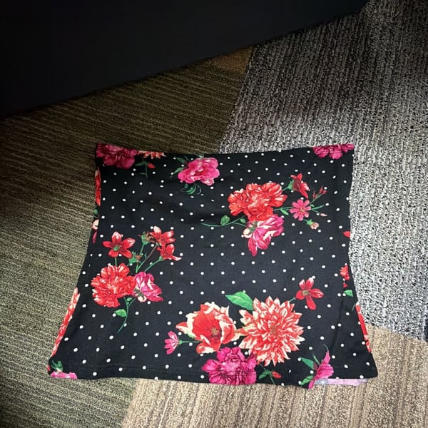 High Velocity Floral Polka Dot Tube Top Size XL