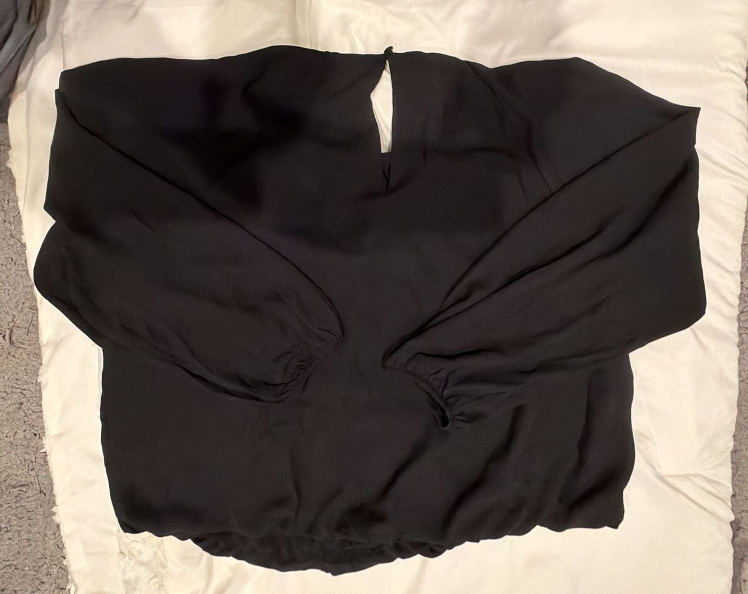 Torrid Black Bubble Hem Blouse Size 2 5