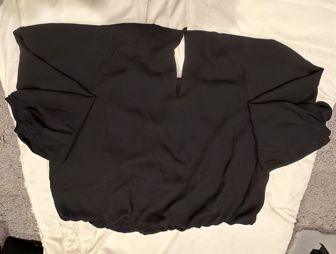 Torrid Black Bubble Hem Blouse Size 2 7