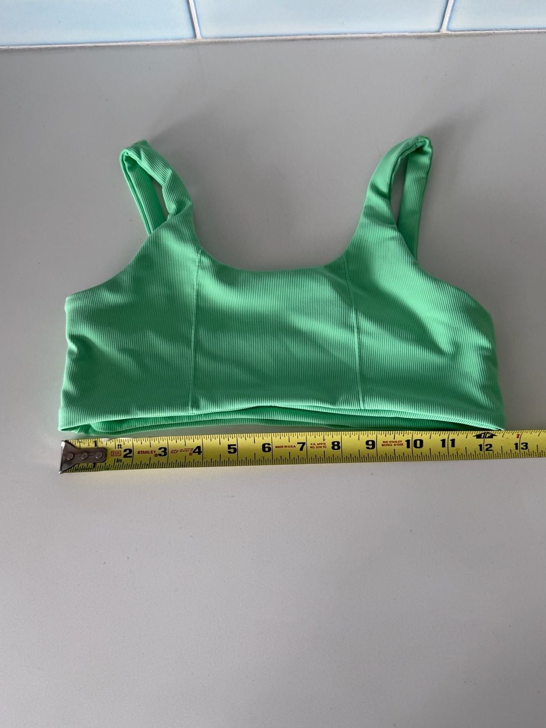 Wilo The Label Ribbed Sports Bra Green Size S 7