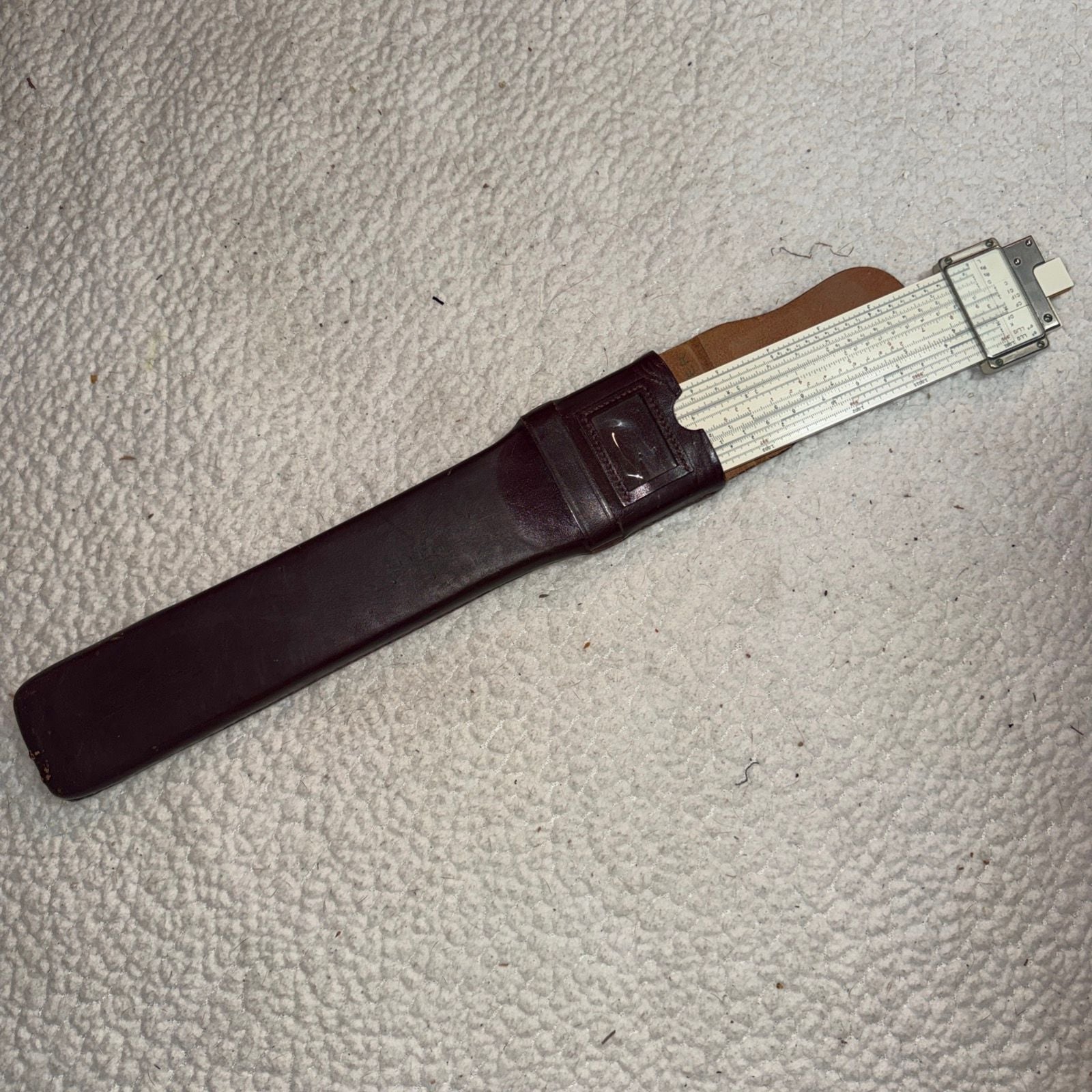 Vintage Slide Rule by Post Versalog with Leather Case 3