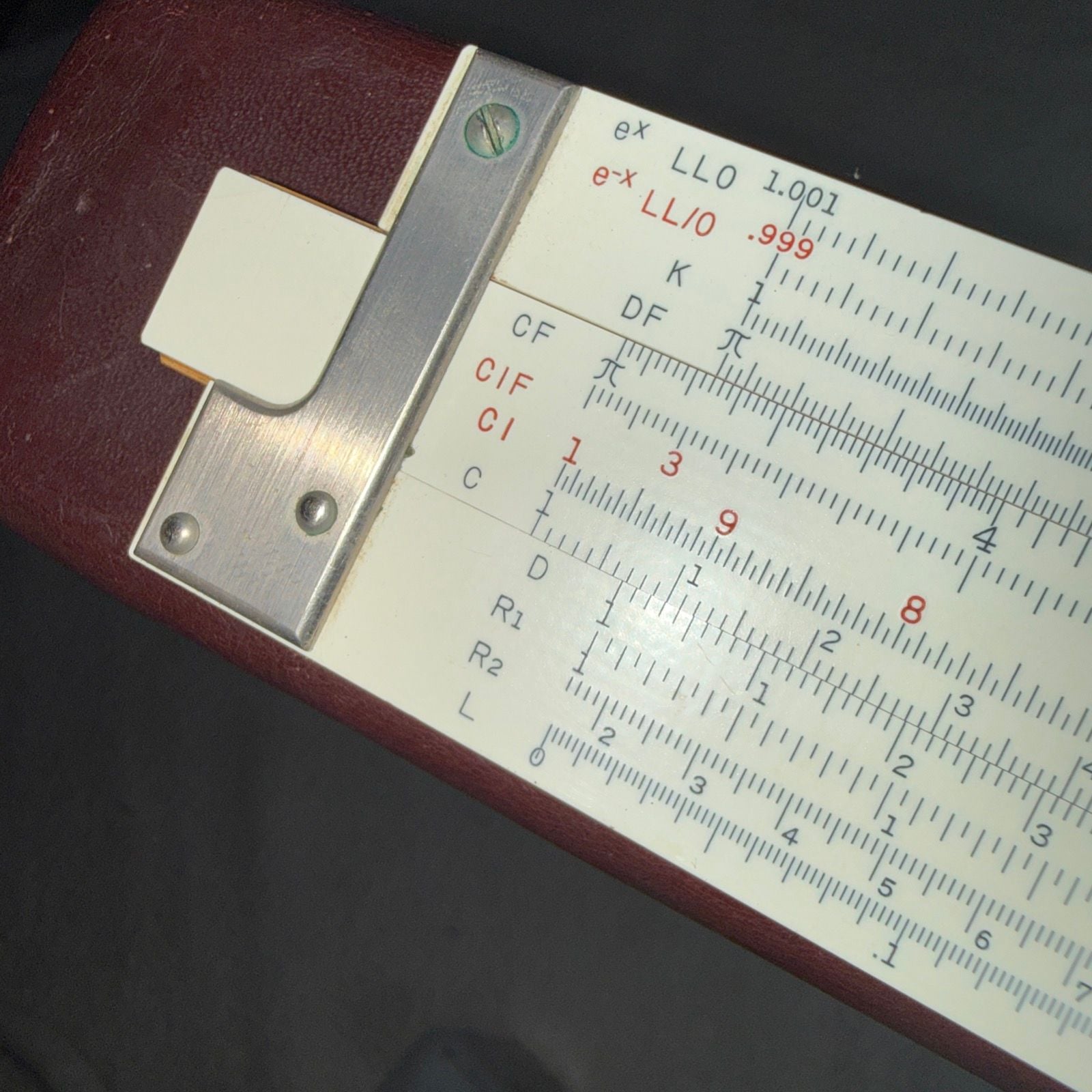 Vintage Slide Rule by Post Versalog with Leather Case 8
