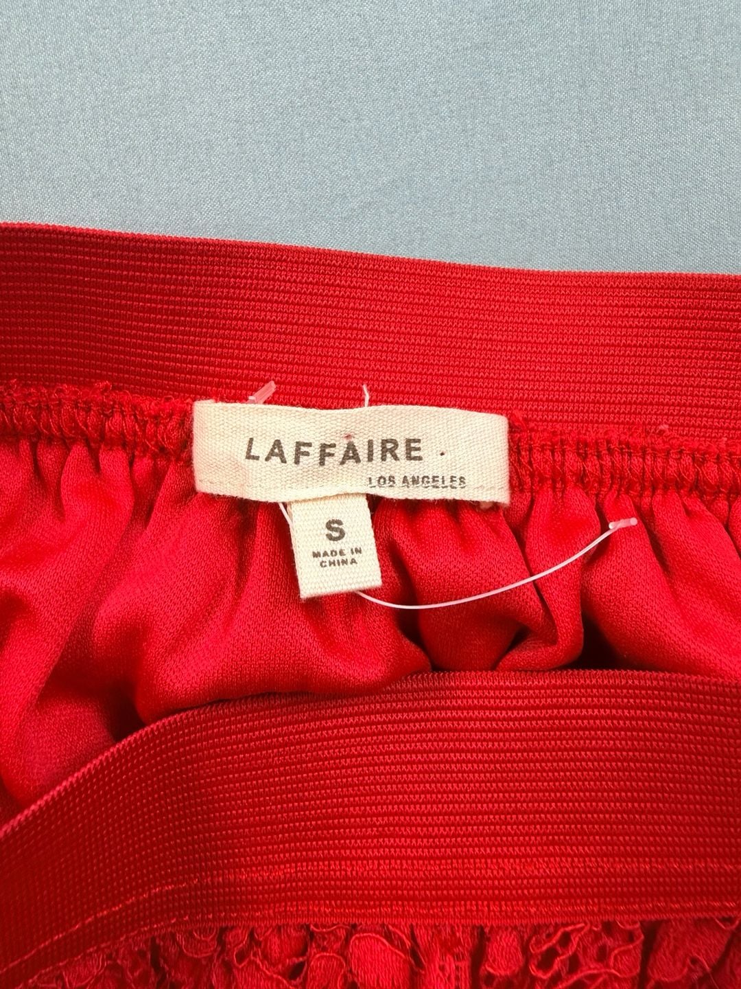 Laffaire Los Angeles Red Lace A-Line Maxi Skirt Size S 5