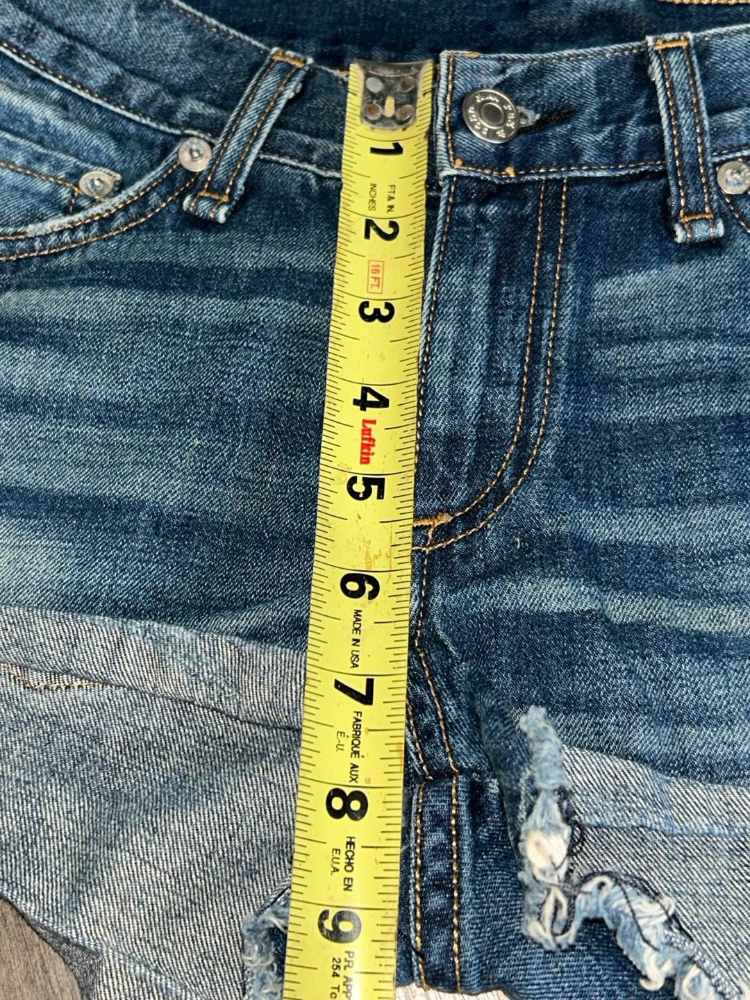 Rag & Bone/JEAN Distressed Cutoff Denim Shorts Size 24 5