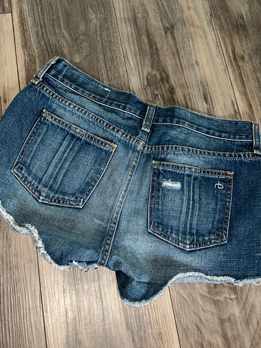 Rag & Bone/JEAN Distressed Cutoff Denim Shorts Size 24 7