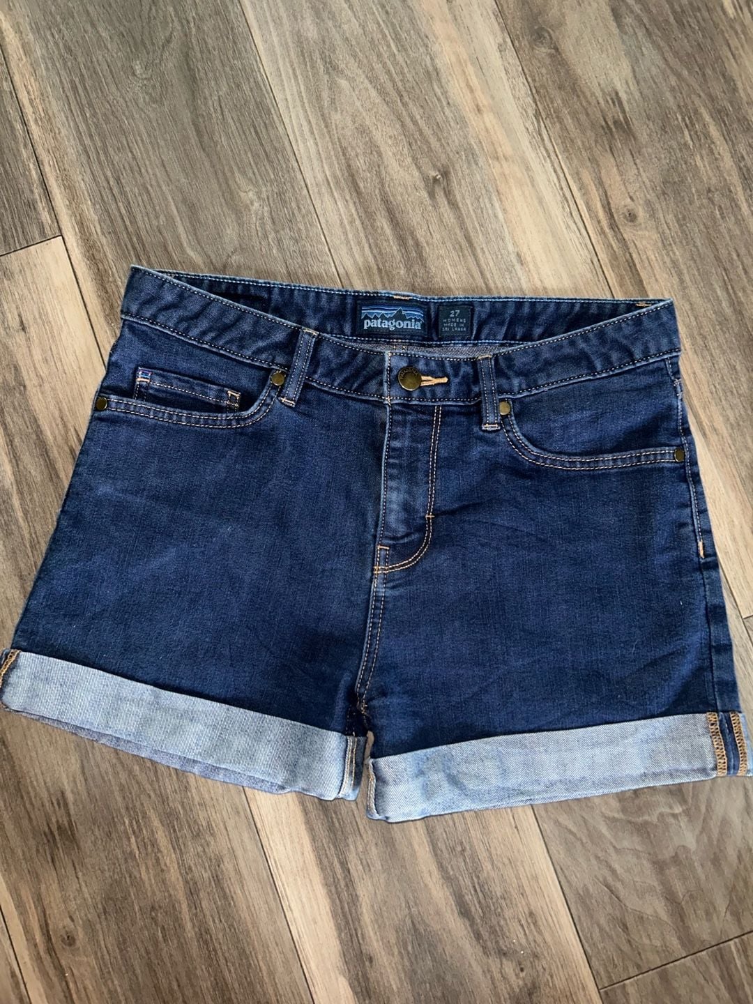 Patagonia Women's Denim Cuffed Shorts Size 27 (4) 2